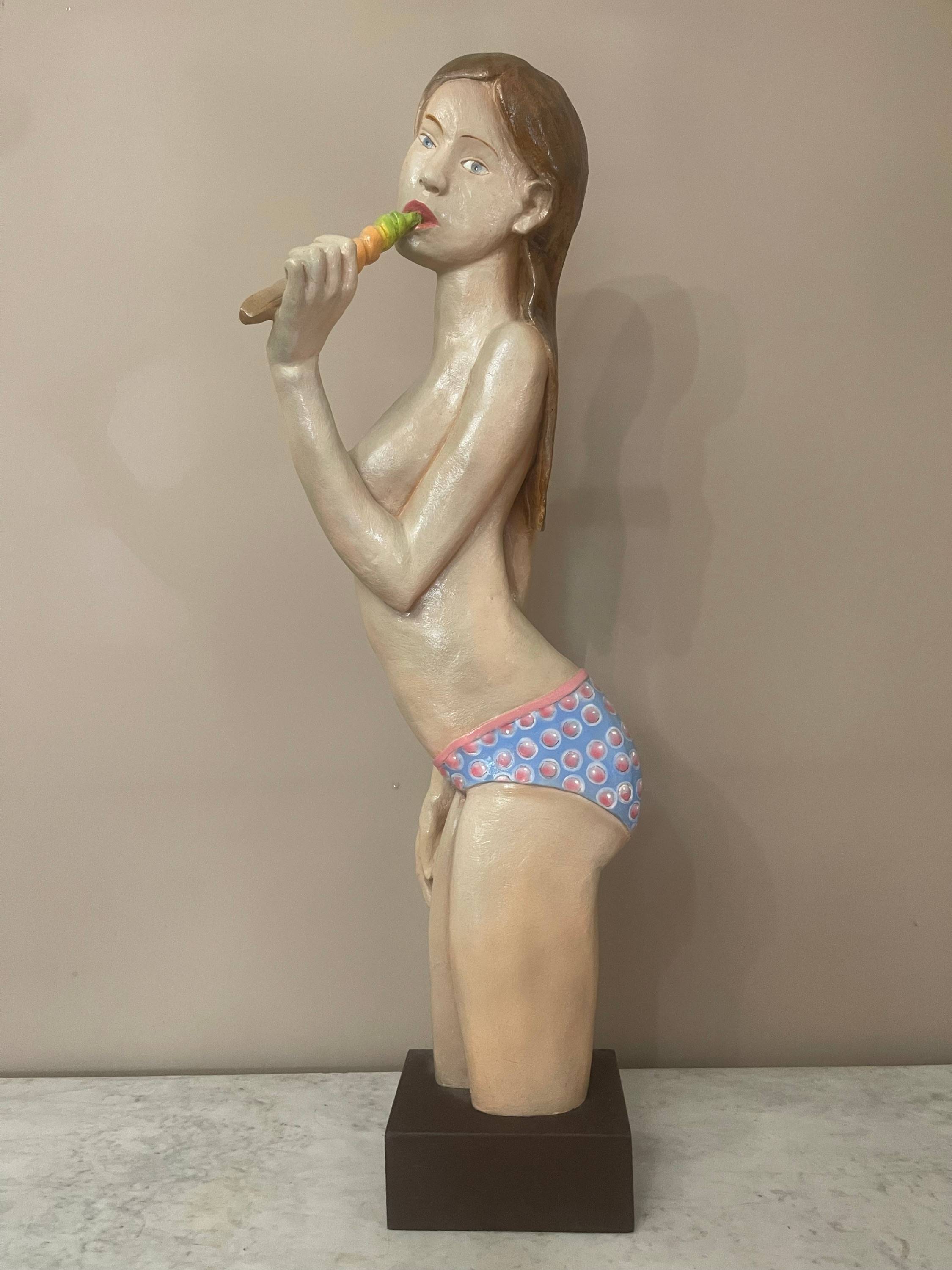 Vends "Annie", Béatrice B., sculpture en résine polychrome