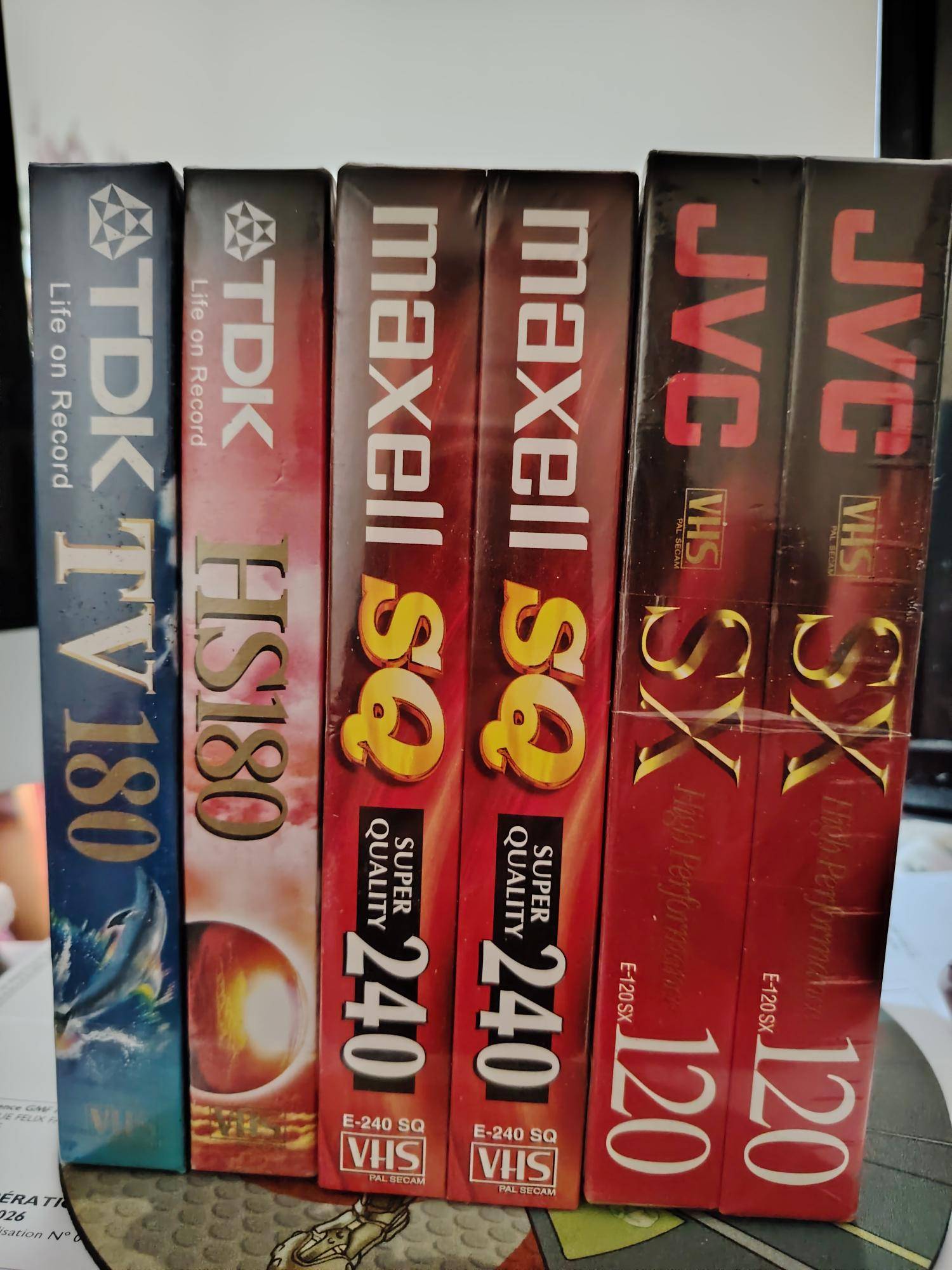 Vends cassettes vierges VHS