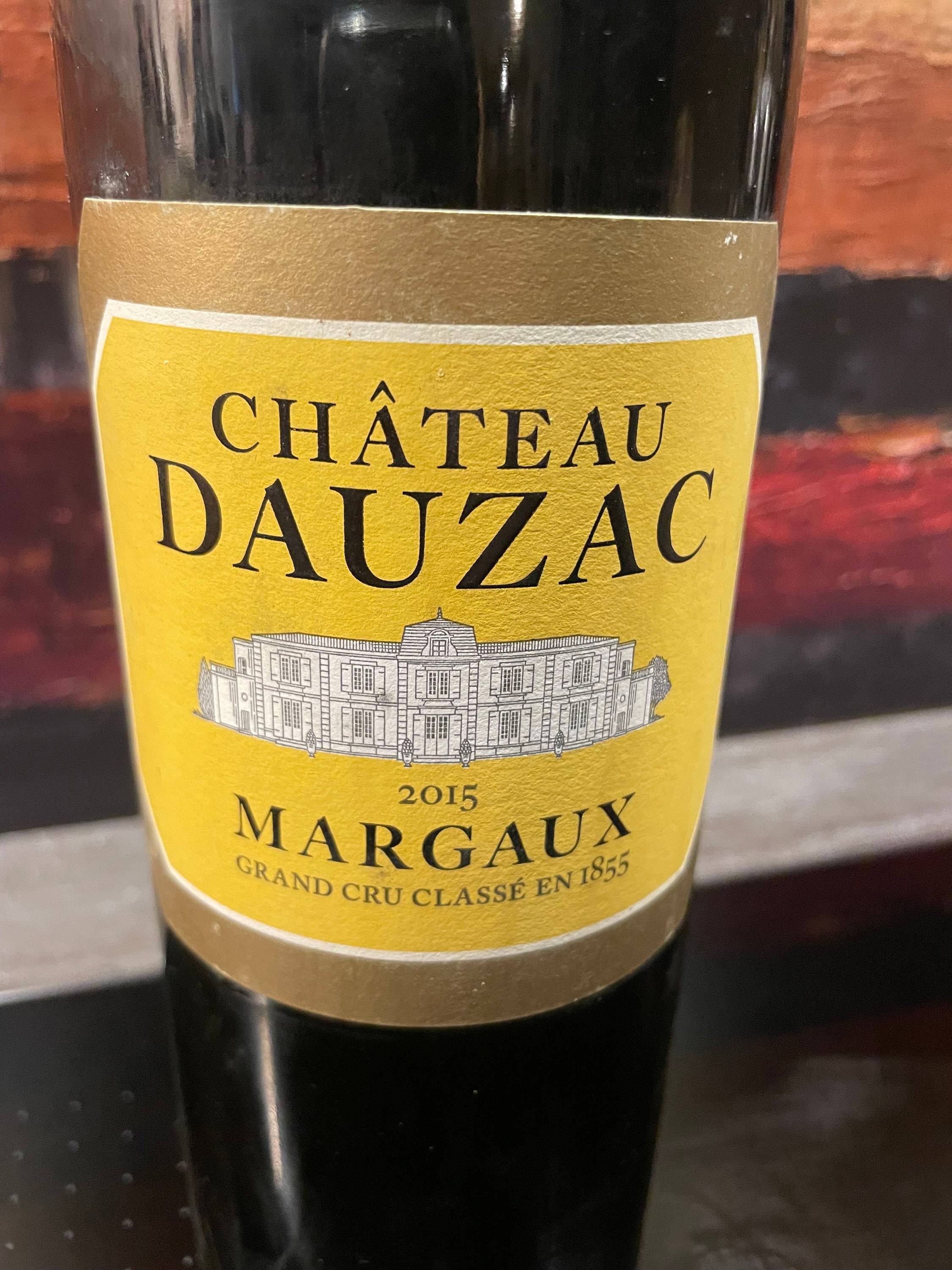 Vends 1 Bouteille Château Dauzac 2015 5ème Grand Cru Classé Margaux