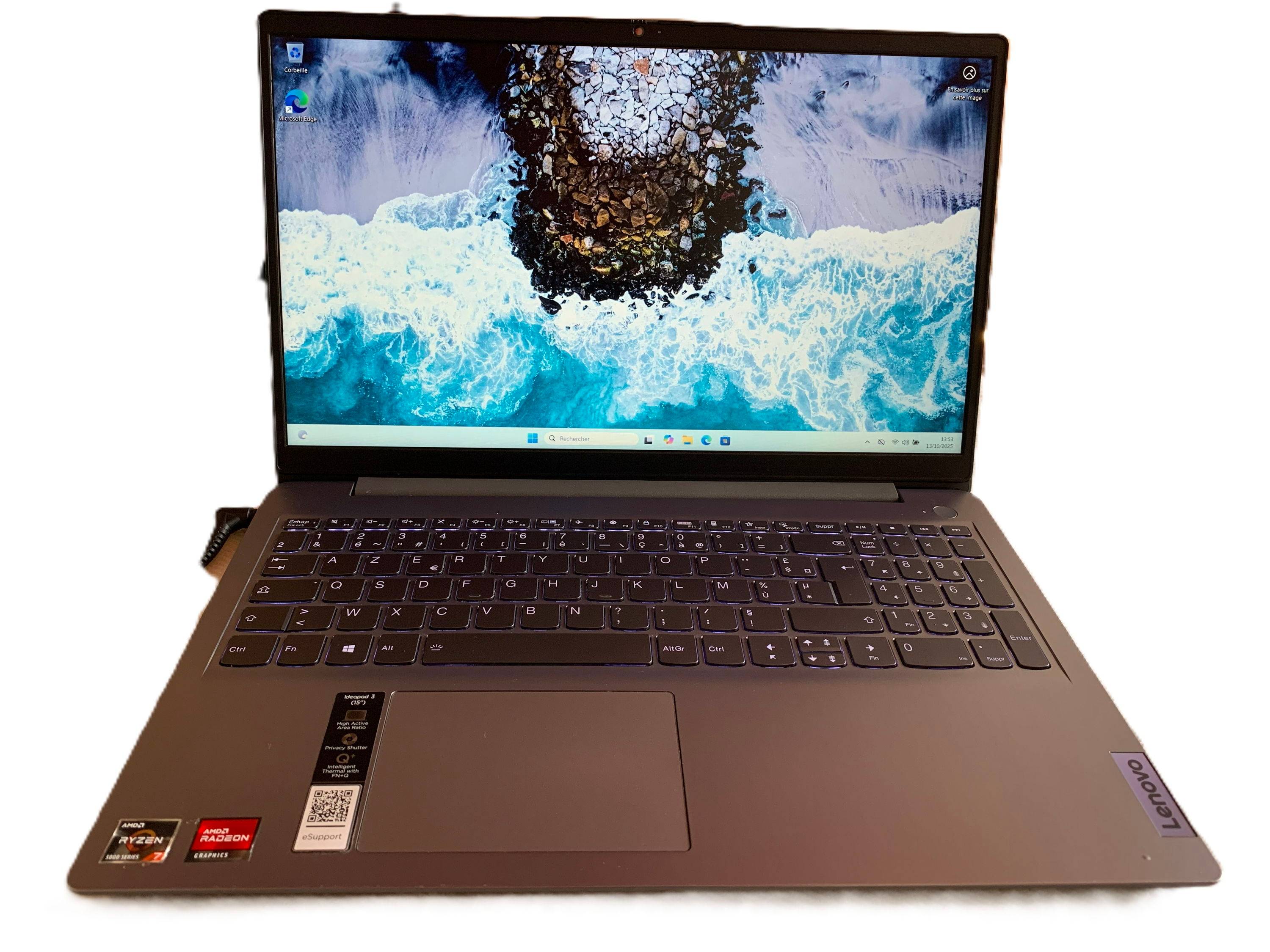 Vends Lenovo Ideapad 3 - SSD 4 To - RAM 16 Go - AMD Ryzen 7