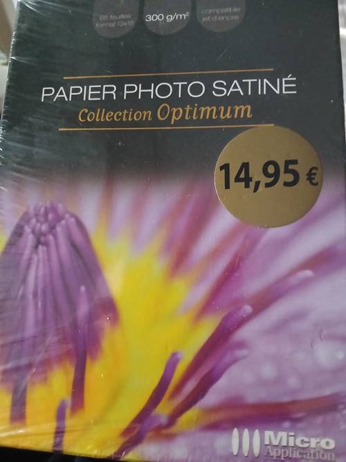 Vends papier photo satiné