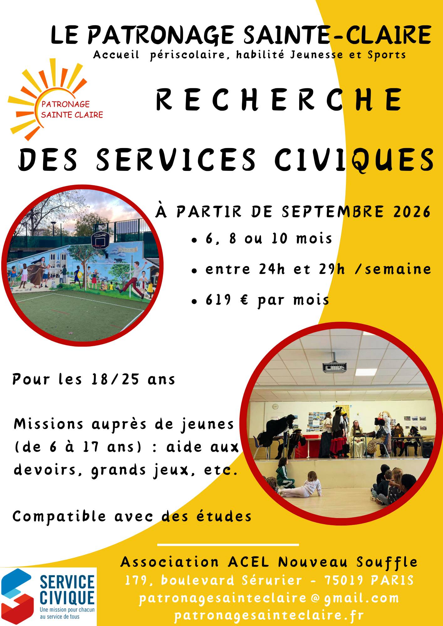 Recrute service civique H/F