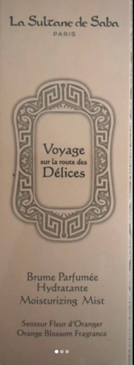 Brume à la fleur d’oranger très concentrée La Sultane de Saba 100 ml neuf