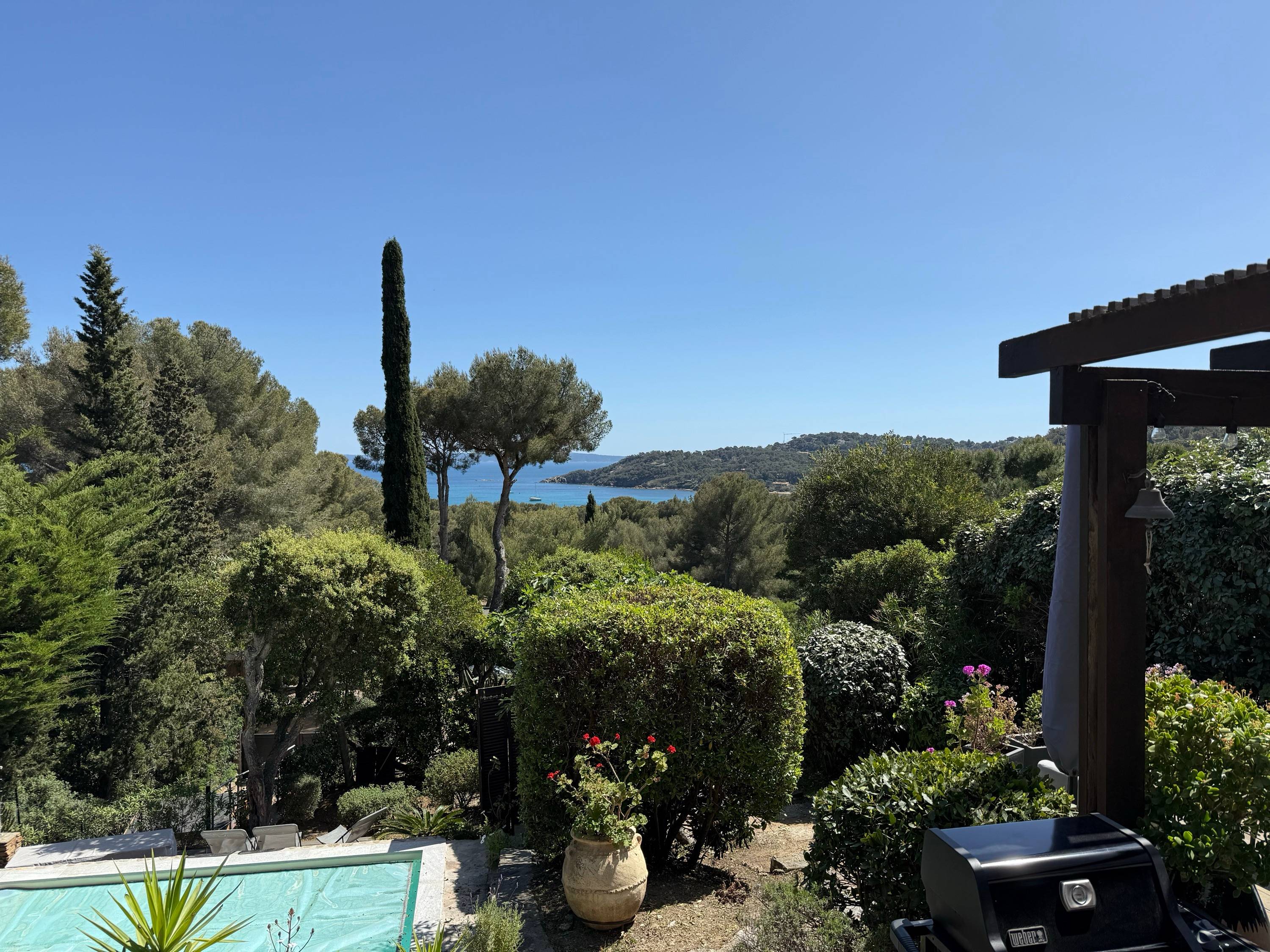 Loue Villa 4/5 personnes classée 4* piscine privée vue mer tout à pied 400m plage - Bormes-les-Mimosas