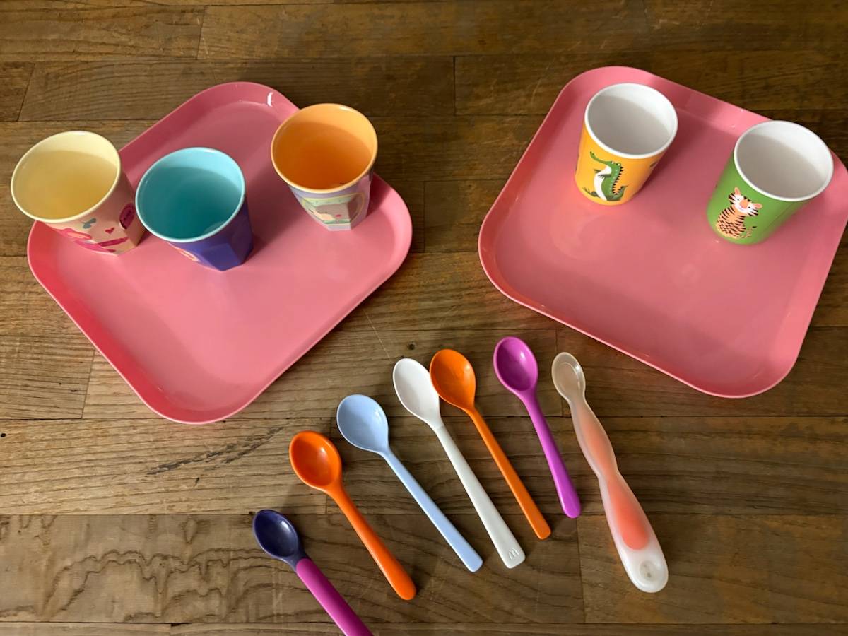 Ensemble complet tasses et cuillères enfant
