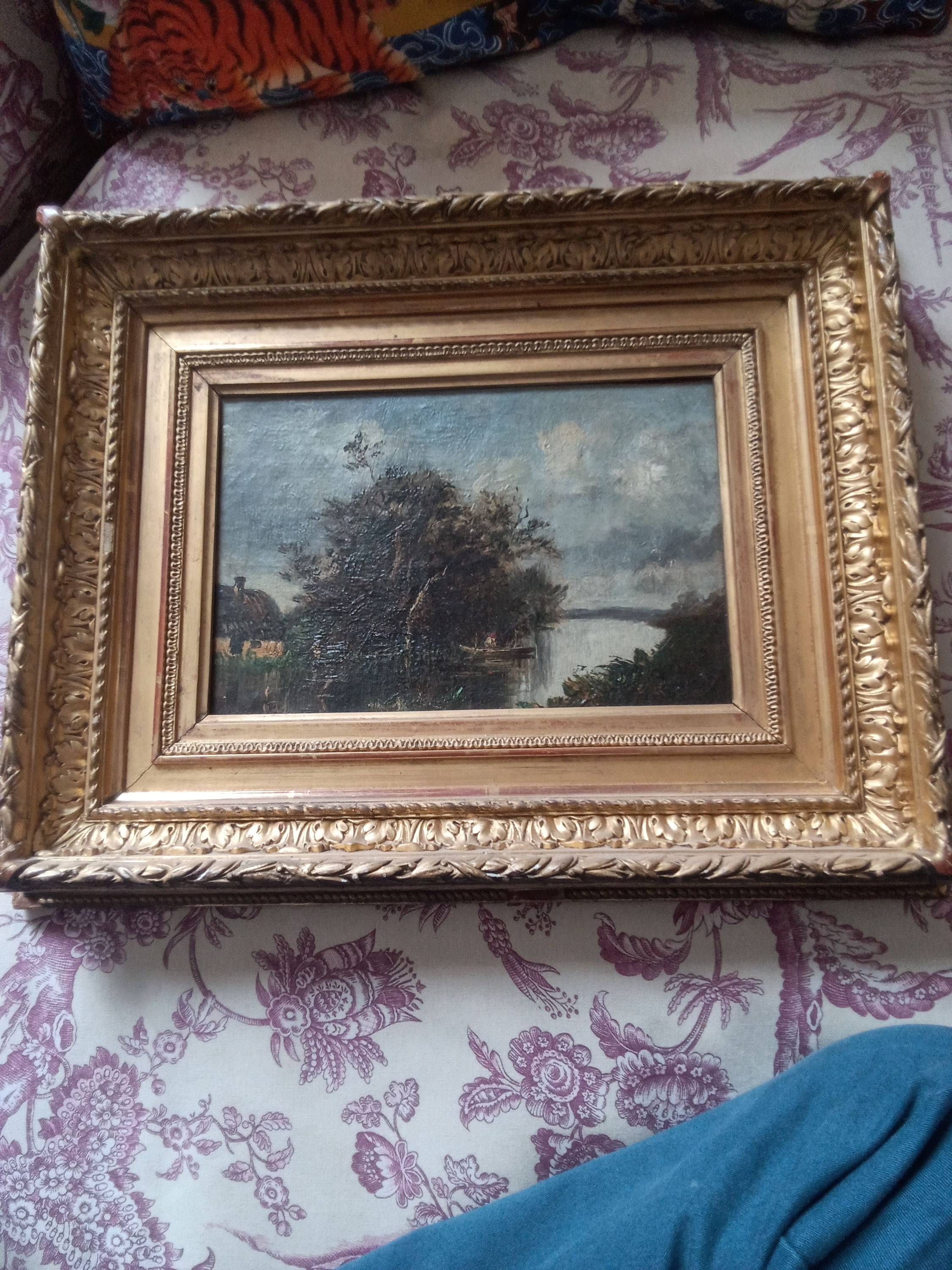 Vends peinture remarquable : paysage du grand peintre Jules Dupré, école de Barbizon