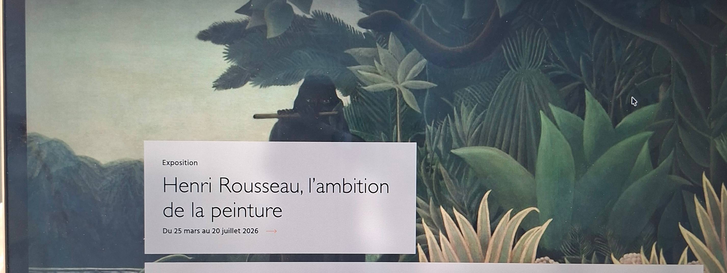 Propose billet senior pour Le Douanier Rousseau le 25 mai à 15h00