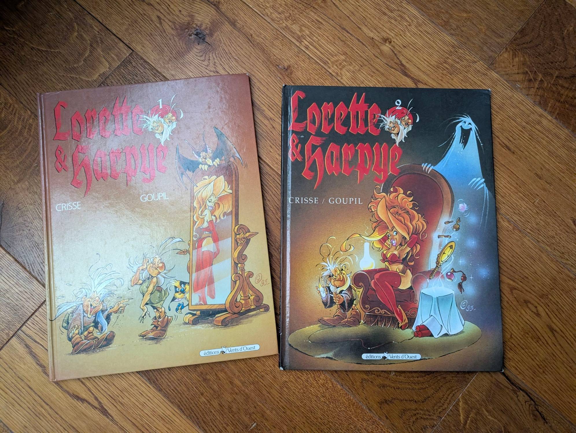 Vends BD Lorette et Harpye, tomes 1 et 2, excellent état