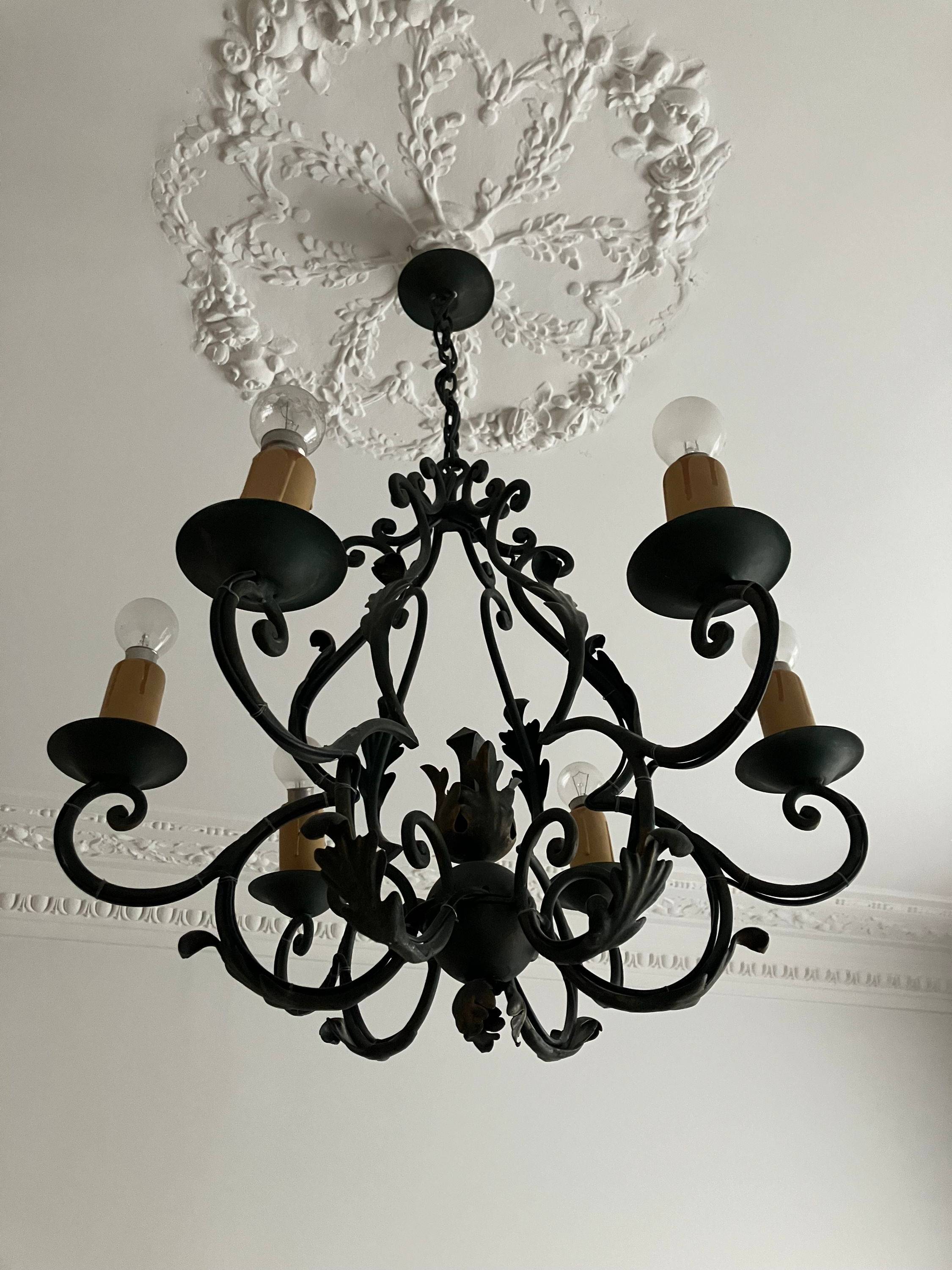 Vends lustre en fer forgé