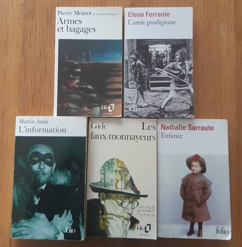 Vends lot de 5 romans édition Folio