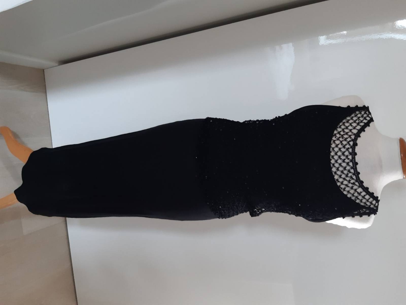 Robe soiree longue stretch et top resille t’36
