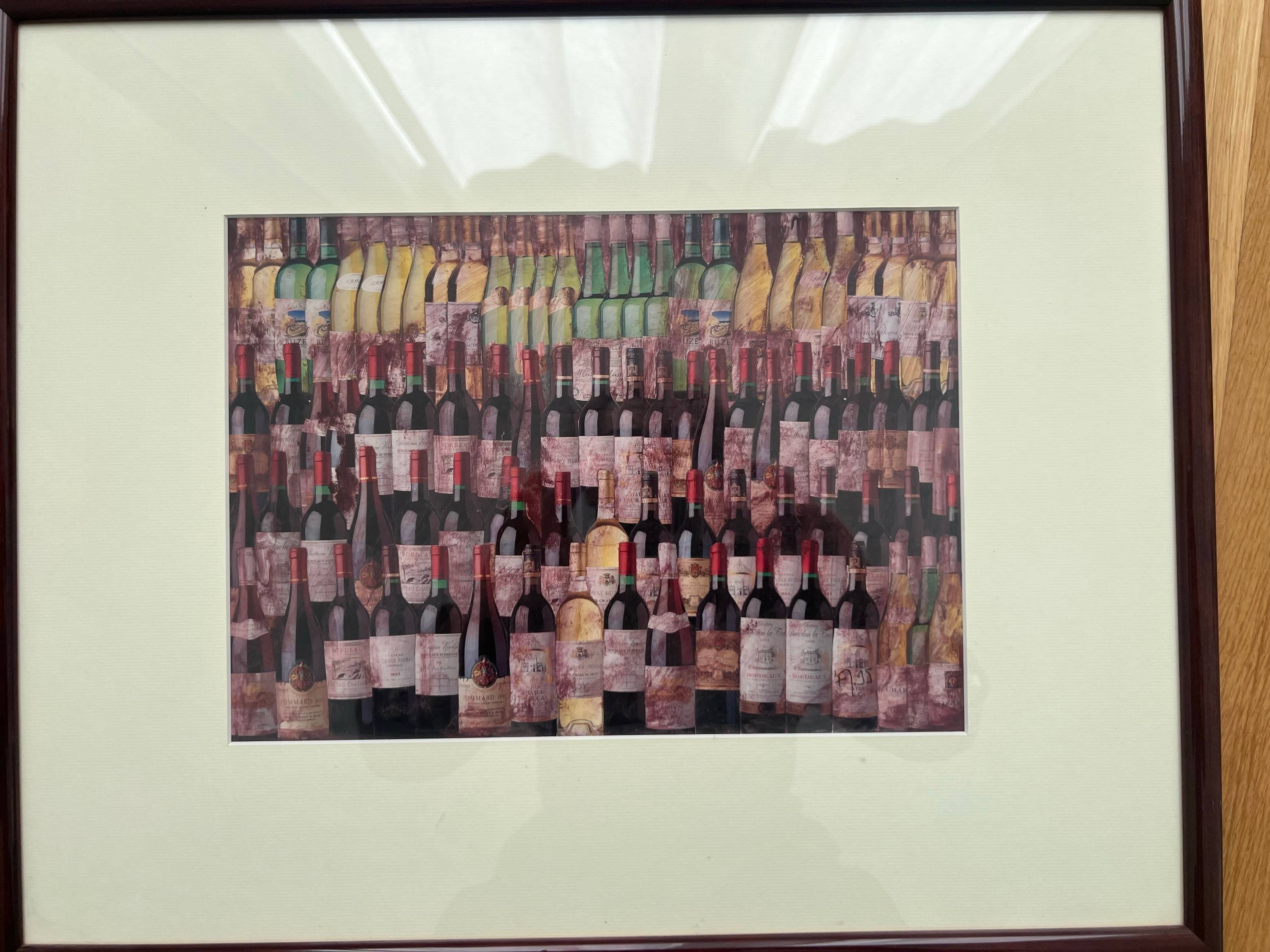 Vends tableau gouache et collage signé