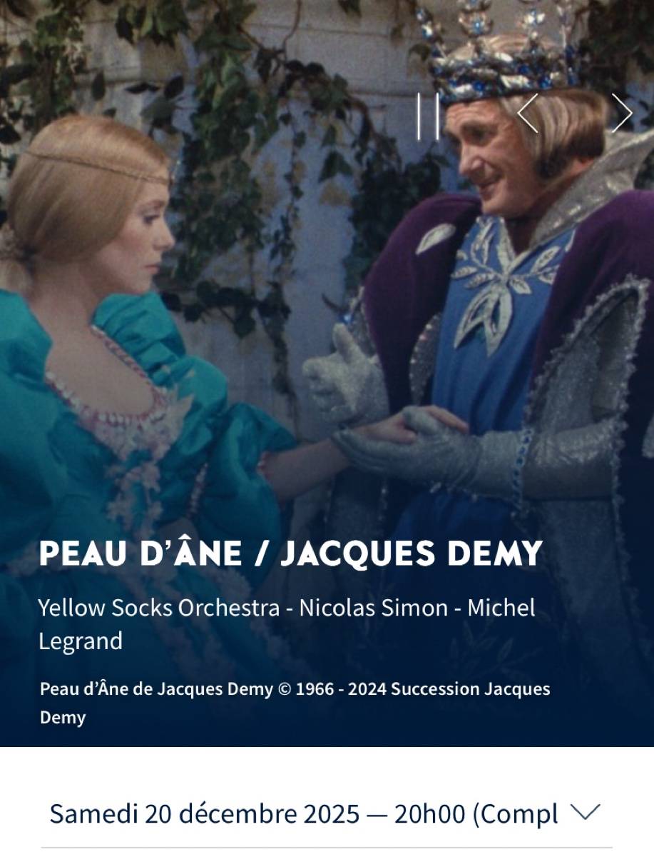 Propose 3 places pour Peau d’Âne à la Philharmonie le 21 décembre