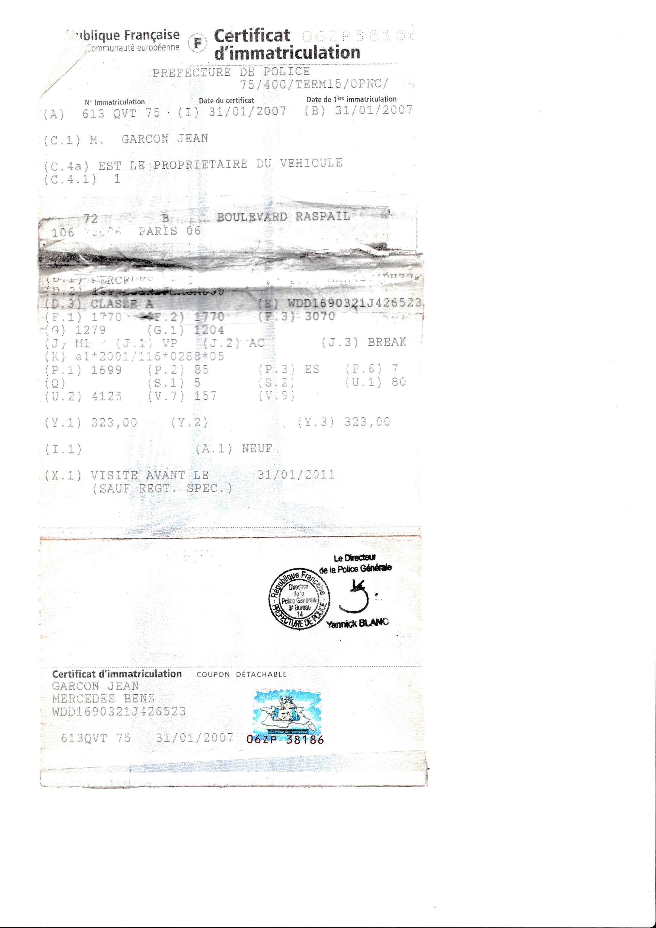 Vends Mercedes Classe A170, 2007, 59500km