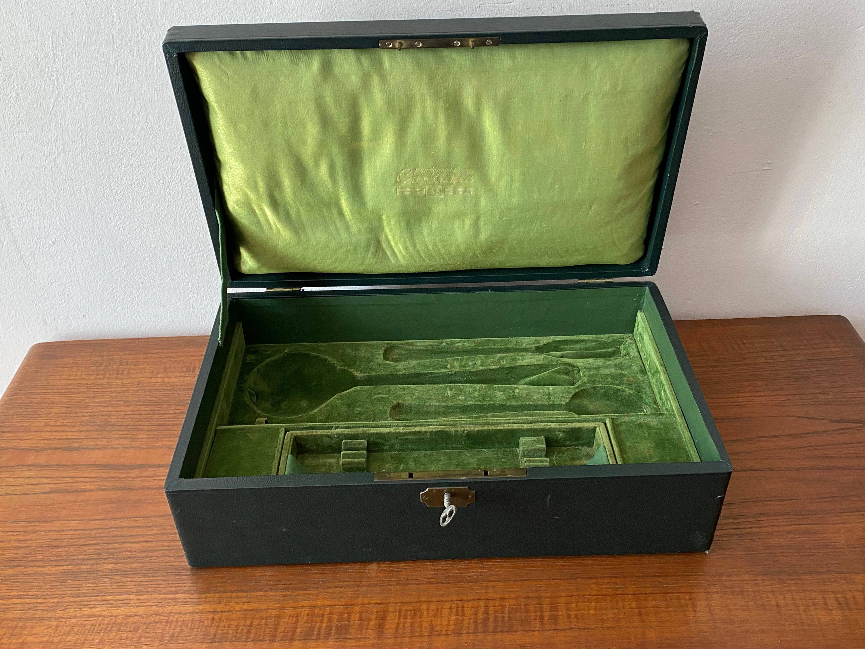 Coffret Christofle Vide – Bois 1 Tiroir – Années 1920-1949 – Pour Ménagère 61 Pièces