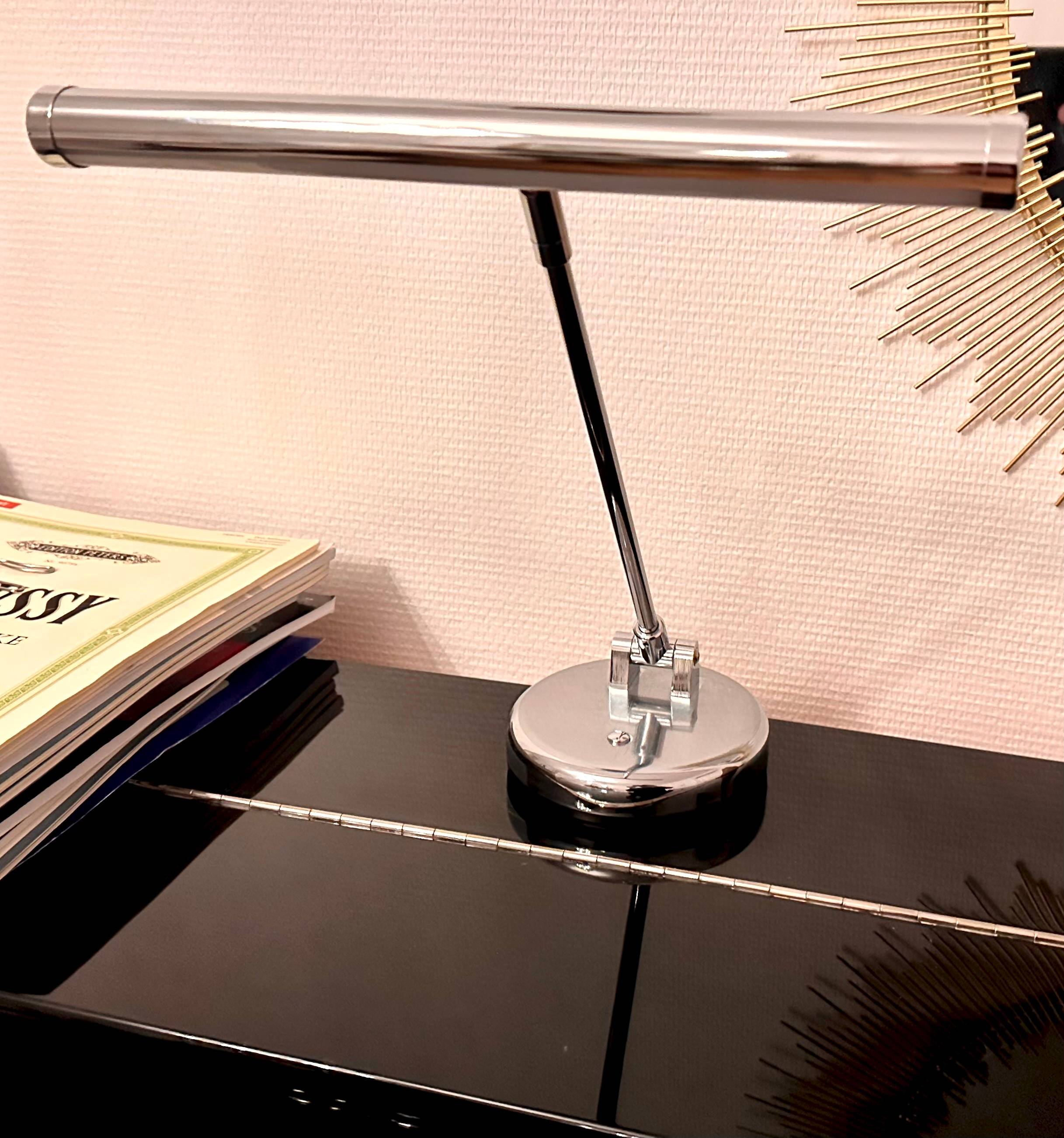 Lampe de piano Feurich LC LED – Chrome – Quasi neuve