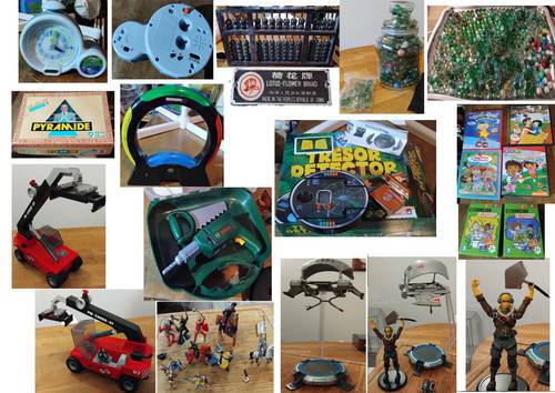 Lot de jouets et de jeux