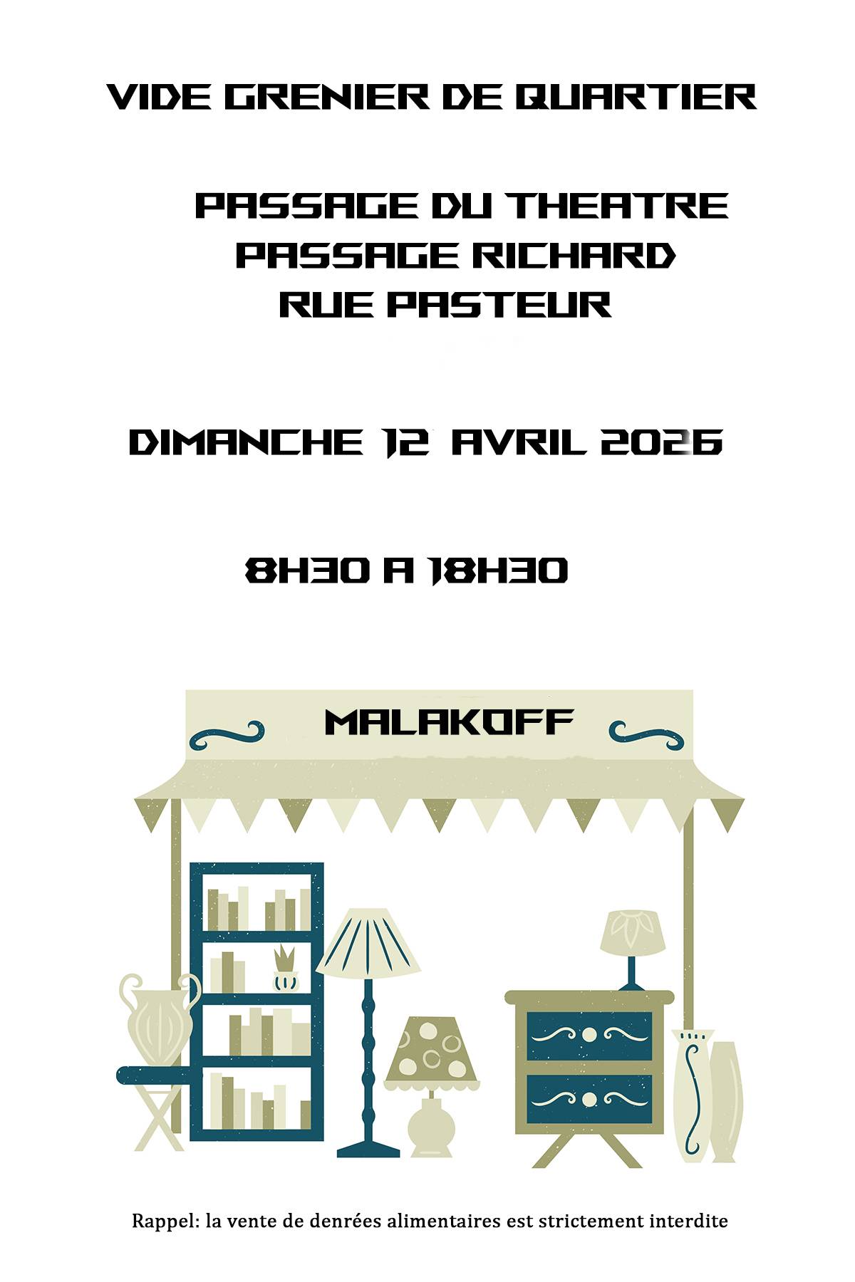 Propose Vide grenier de quartier - 12 avril
