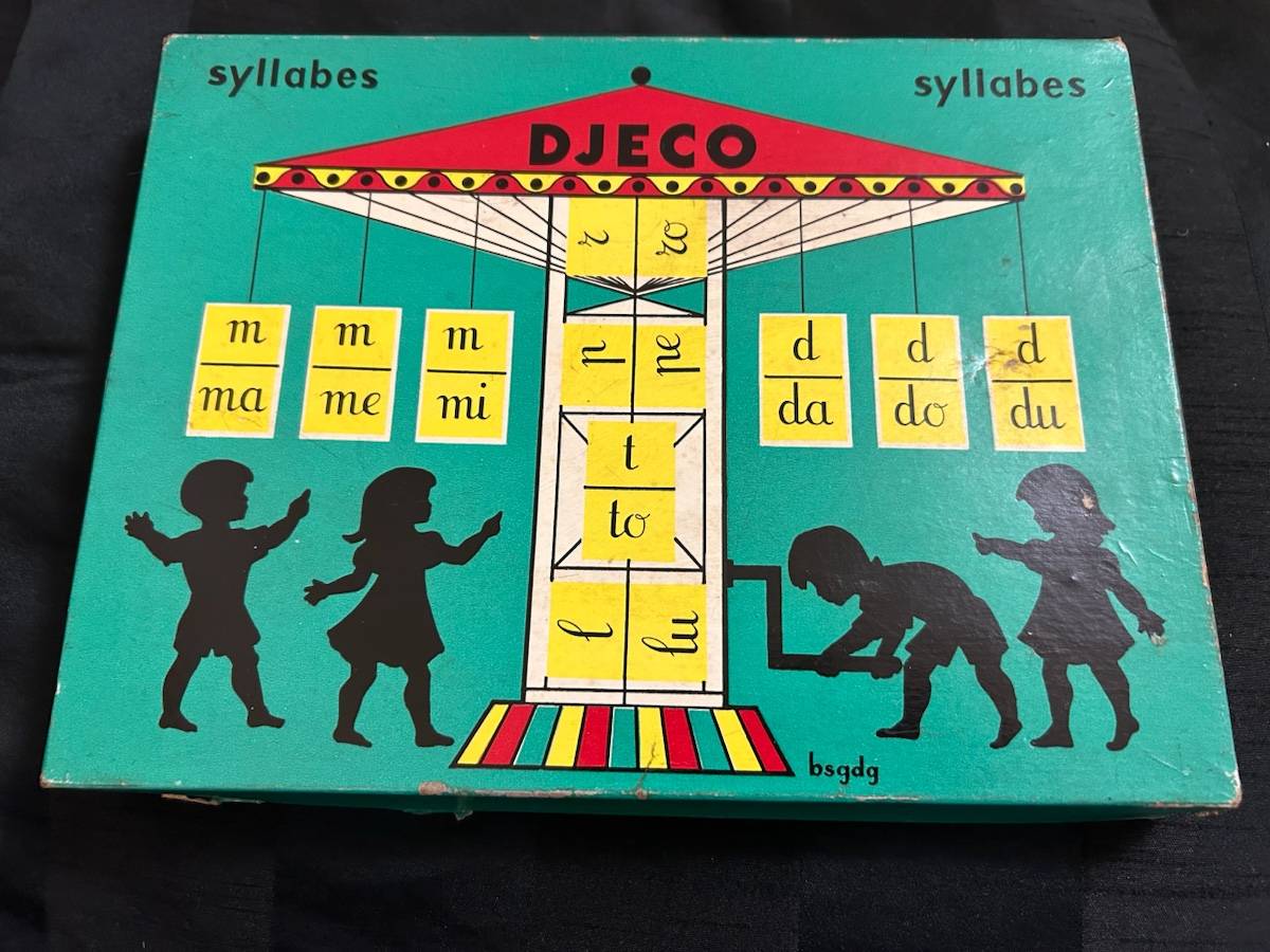 Vends jeu vintage Djeco « Vert – Syllabes »