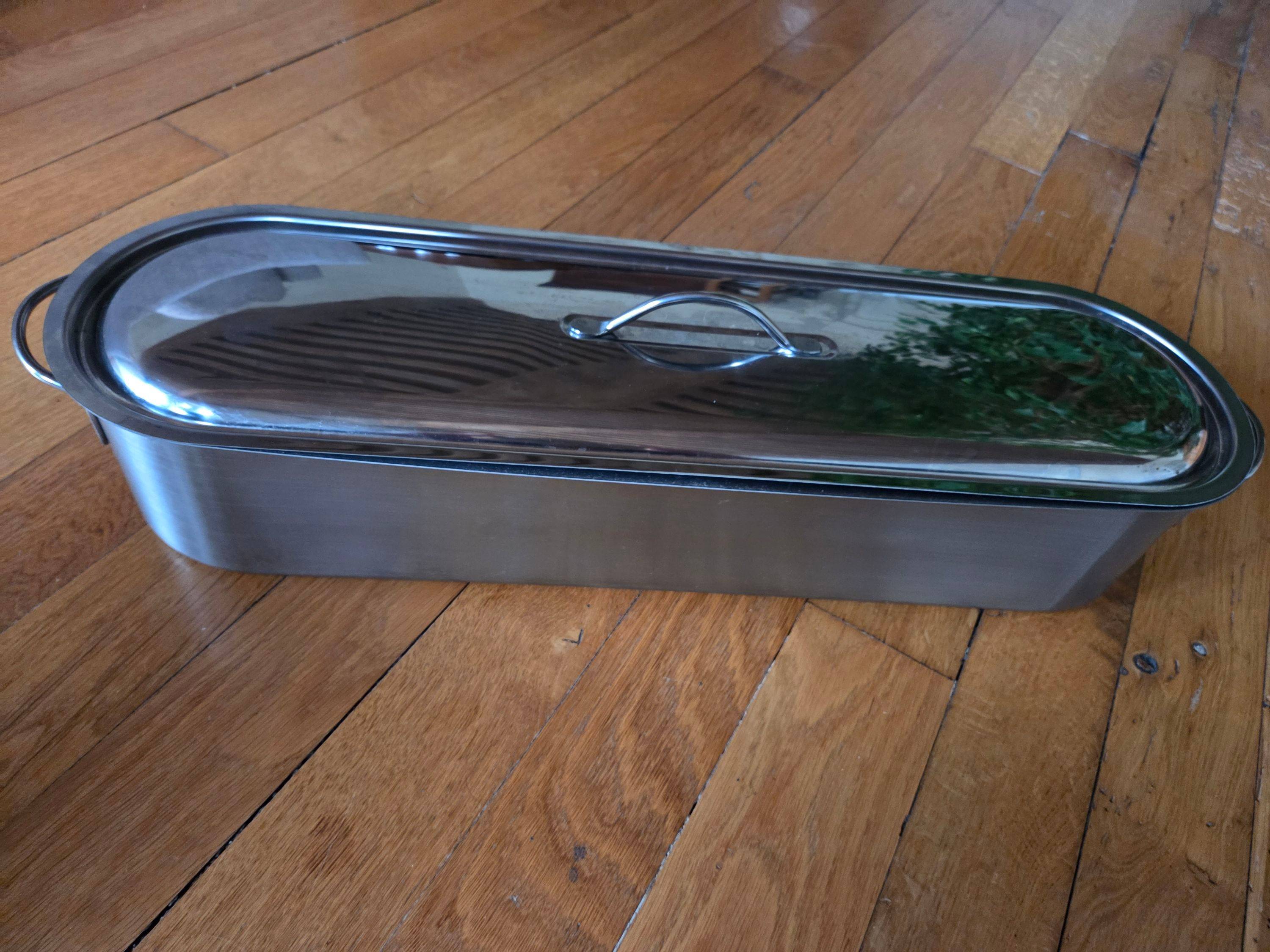 Vends poissonnière acier inoxydable 62 cm