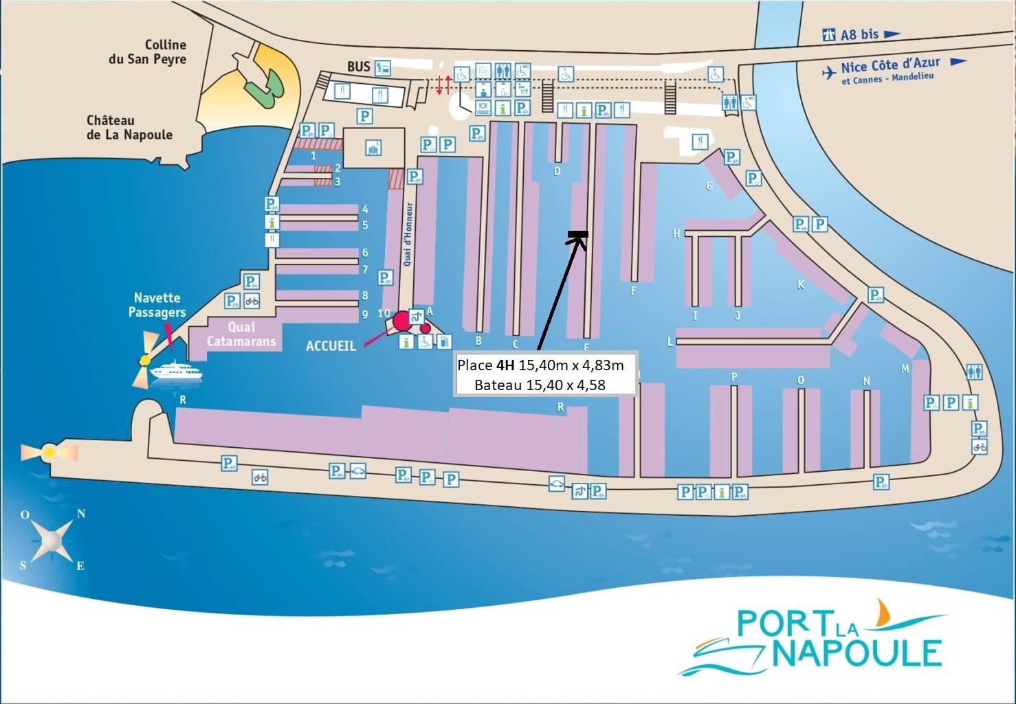 Place de port 15,40m à Mandelieu la Napoule (06)