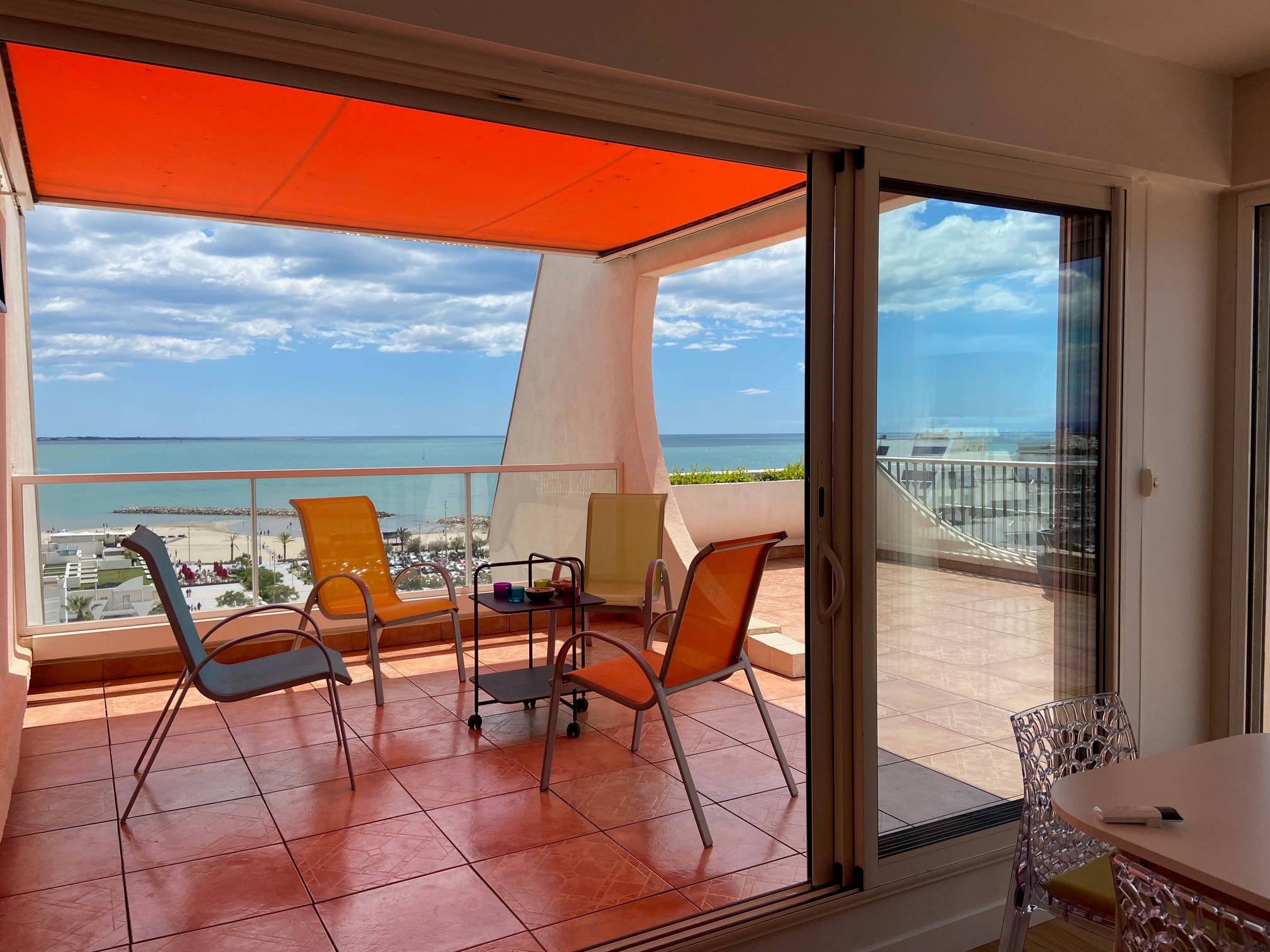 Loue appartement classé 3 étoiles à La Grande Motte avec toit terrasse vue mer - 6 couchages