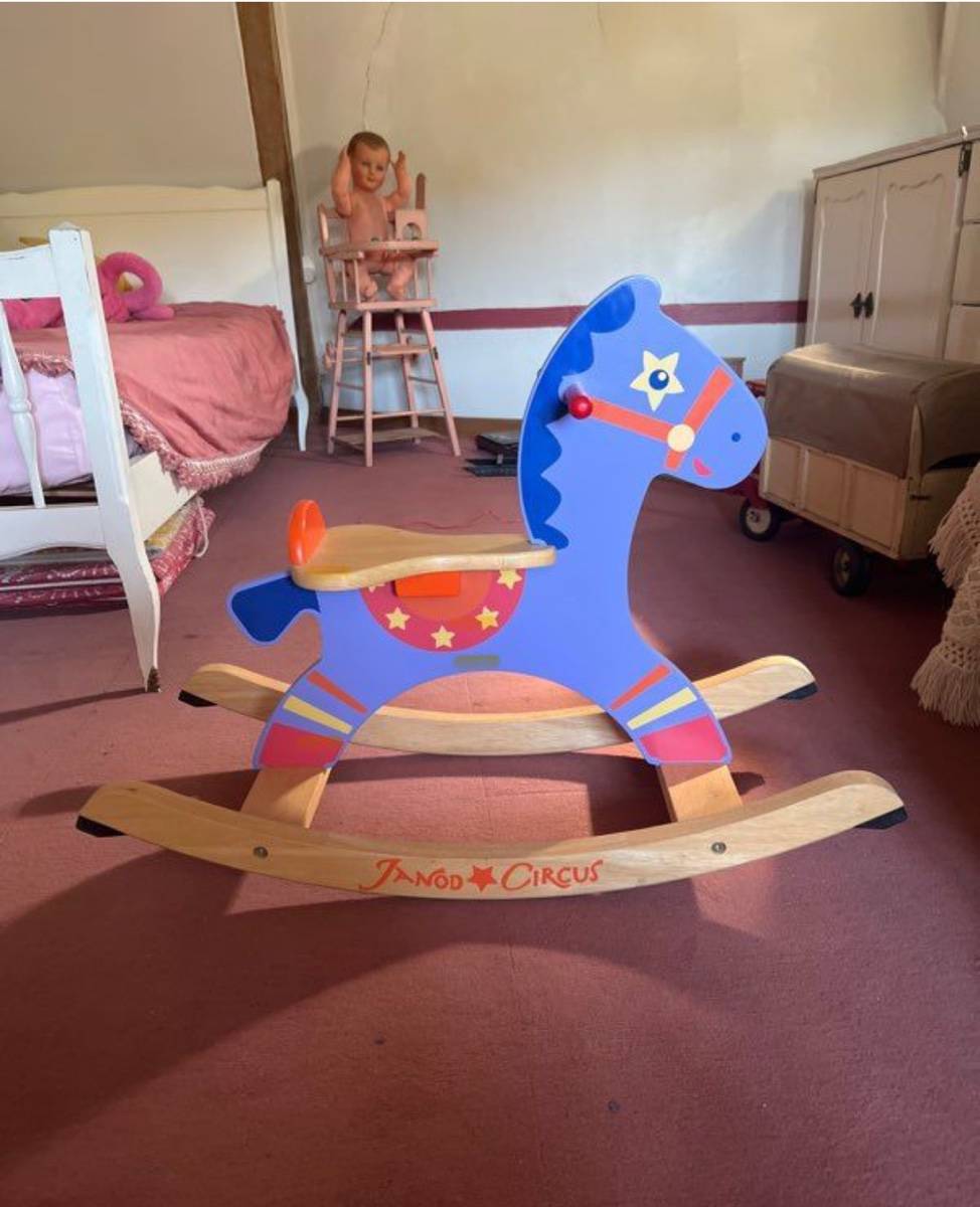 Vends cheval à bascule en bois Janod Circus
