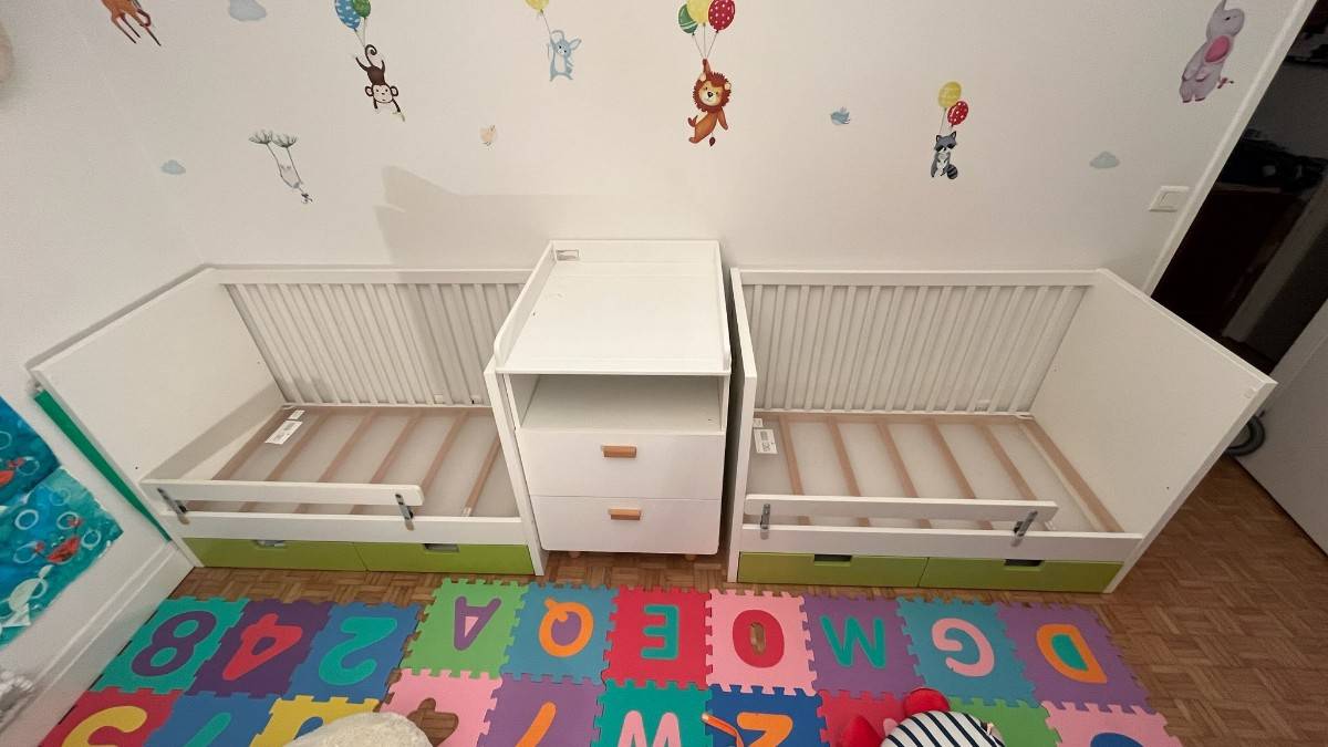 Meuble à Langer Pour Bébé,Table à Langer,Commode,Compartiments Ouverts