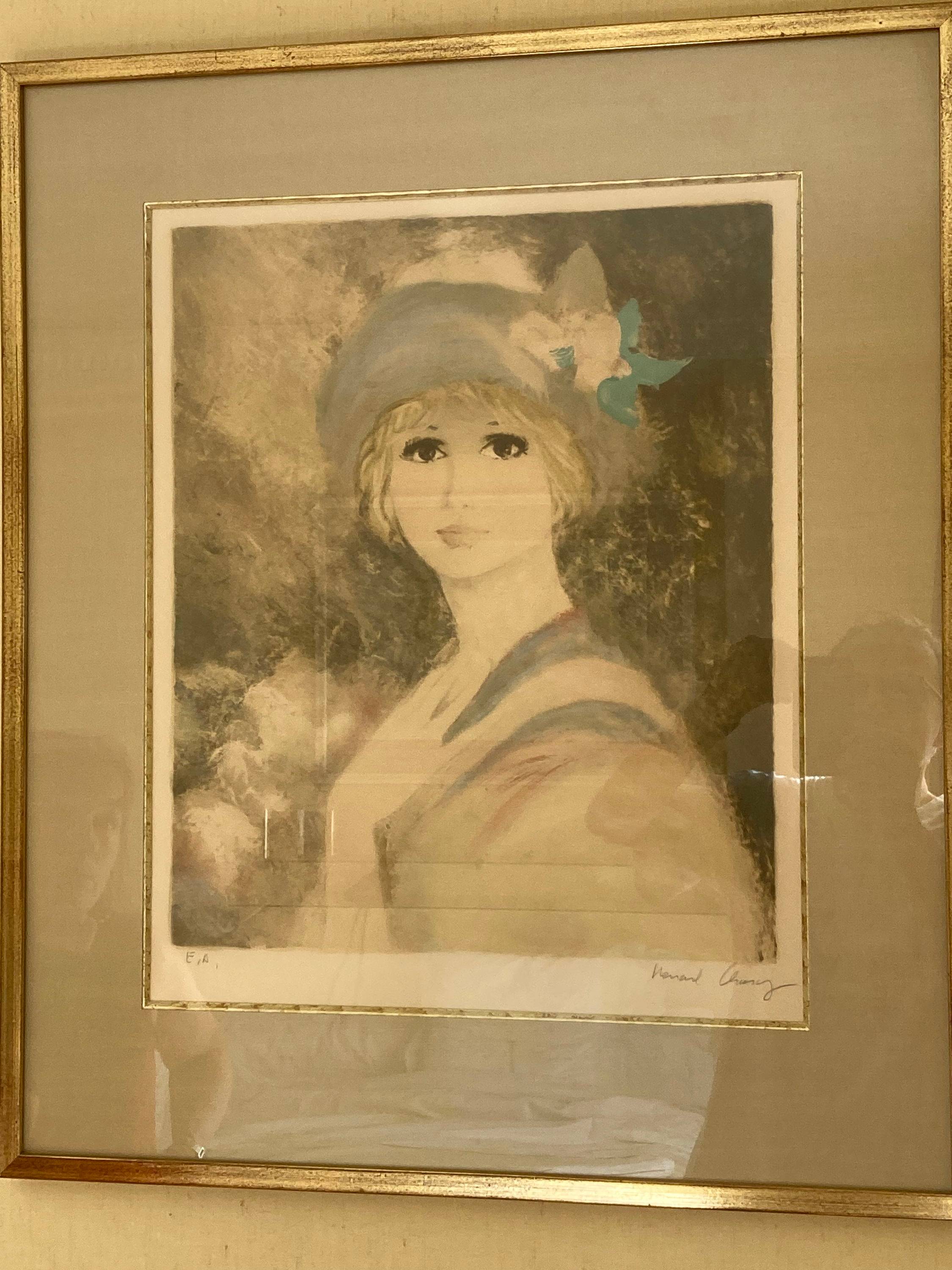 Vends épreuve d'artiste, portrait de femme