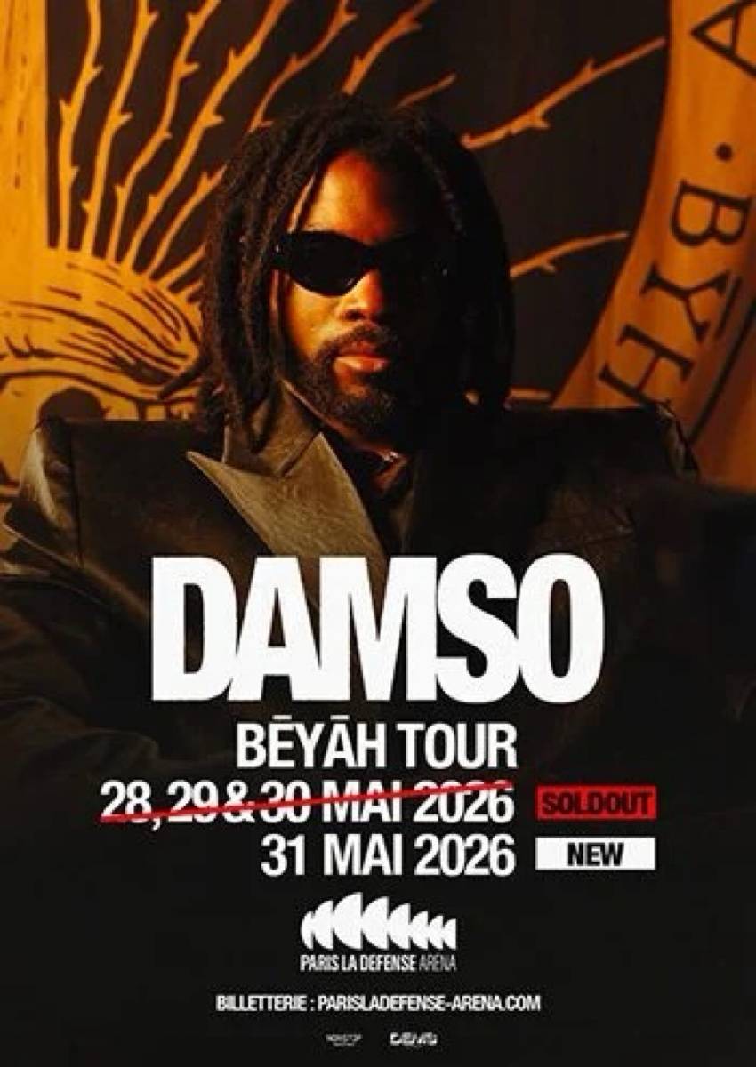 Vends 2 places pour le concert de Damso le 28 mai