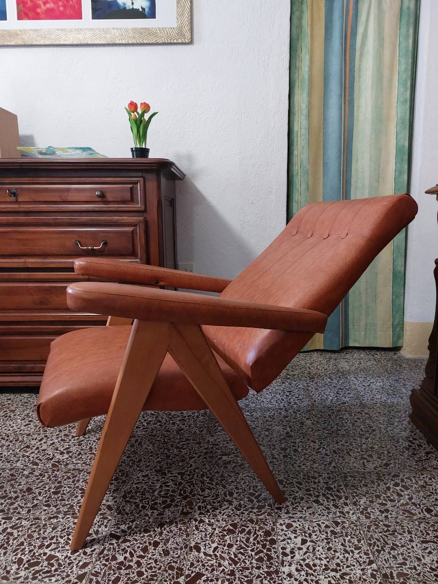 Fauteuil inclinable années 60 Italie