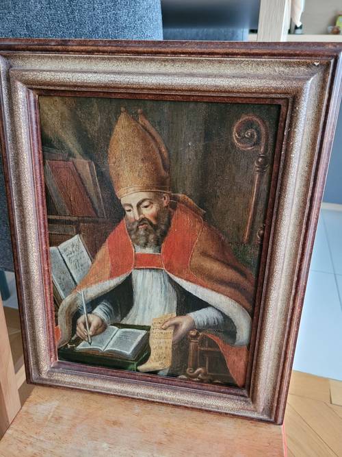 Vends tableau portrait d’un évêque