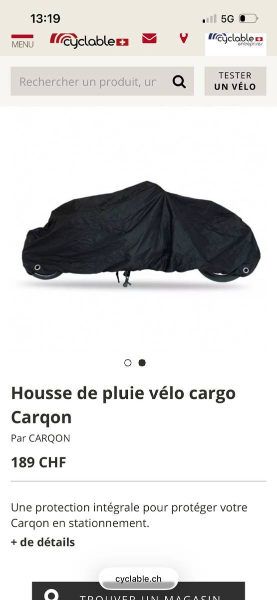 Housse vélo cargo / longtail neuve