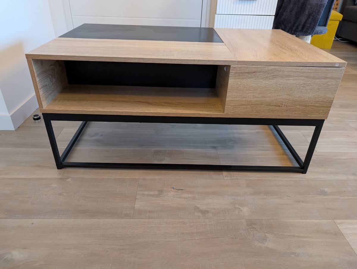 Table basse avec rangements et plateaux relevables on Gens de Confiance