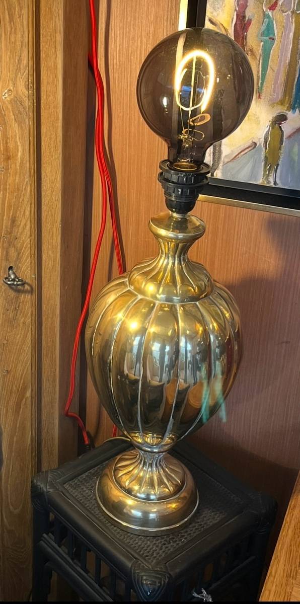 Vends lampe dorée 80´s