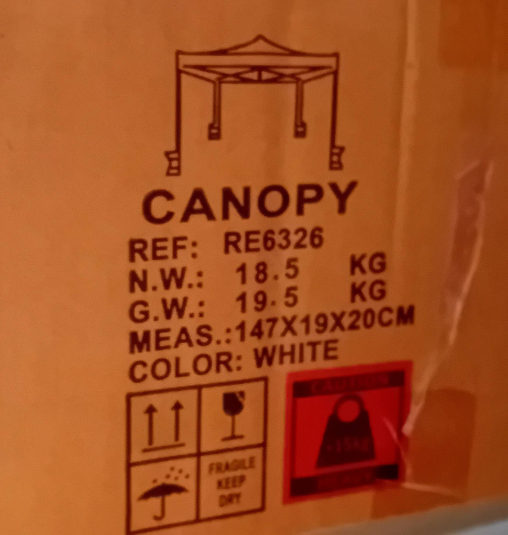 Tente 3 x 3 avec toit et 3 murs blancs, neuve