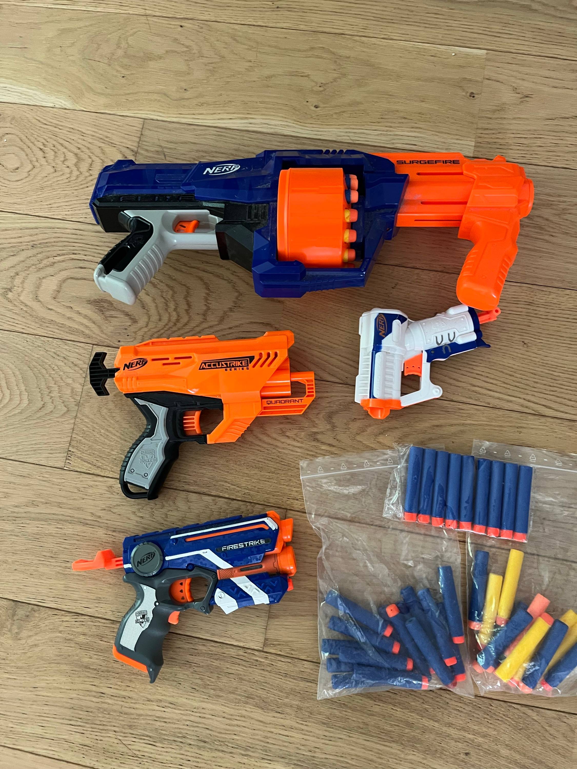 Vends lot de 4 nerfs pour jouer enfants