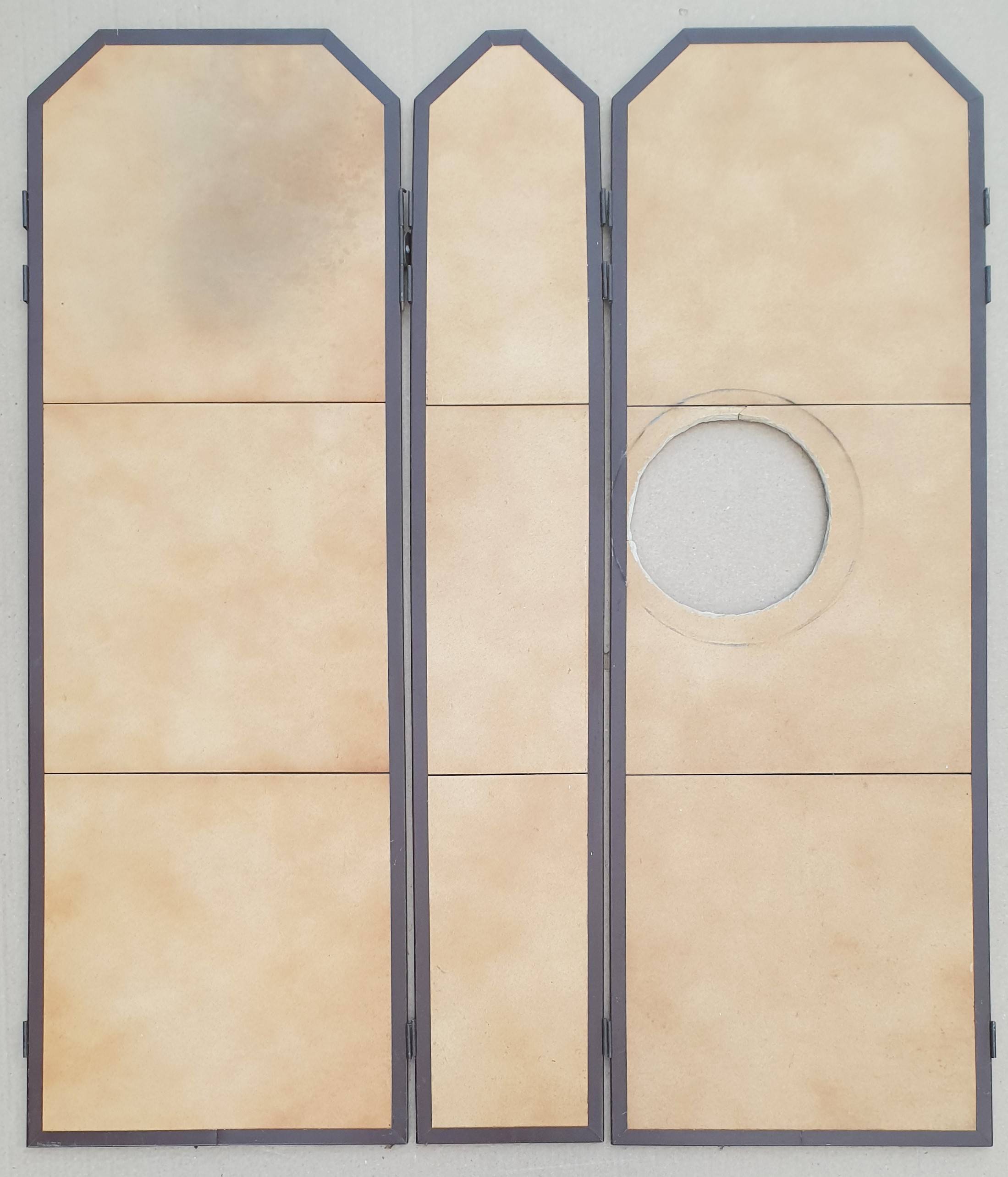 Bouclier Thermique Pour Poele Protection Murale 3 Volets Crème Hauteur 94 cm