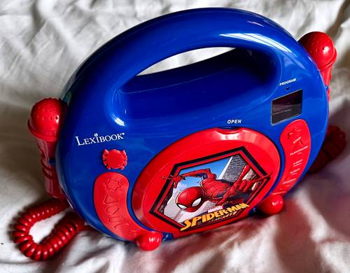 Vends lecteur CD karaoké enfant Lexibook Spider-Man + 2 micros, état neuf