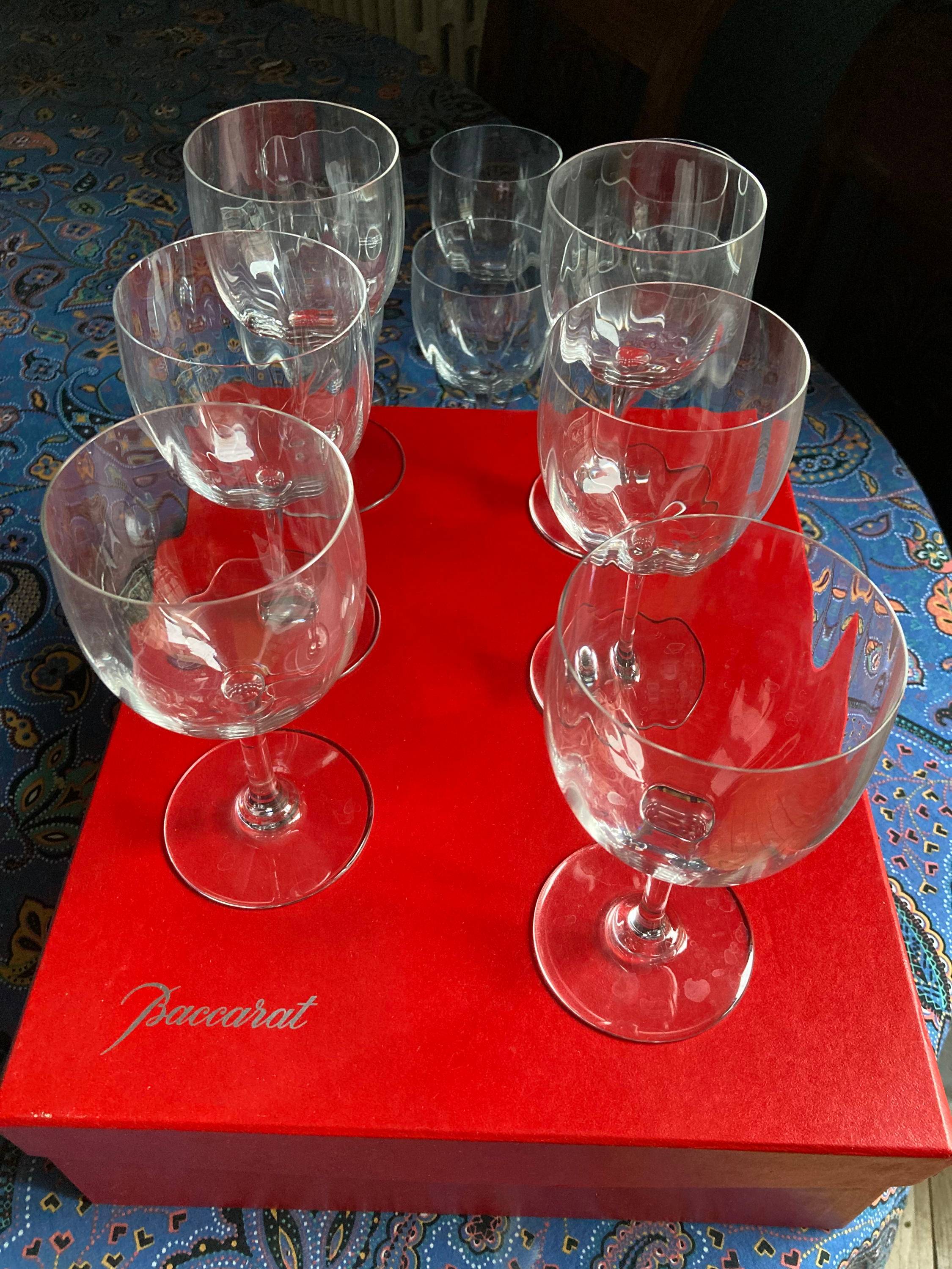 Service de 12 verres à eau en cristal Baccarat