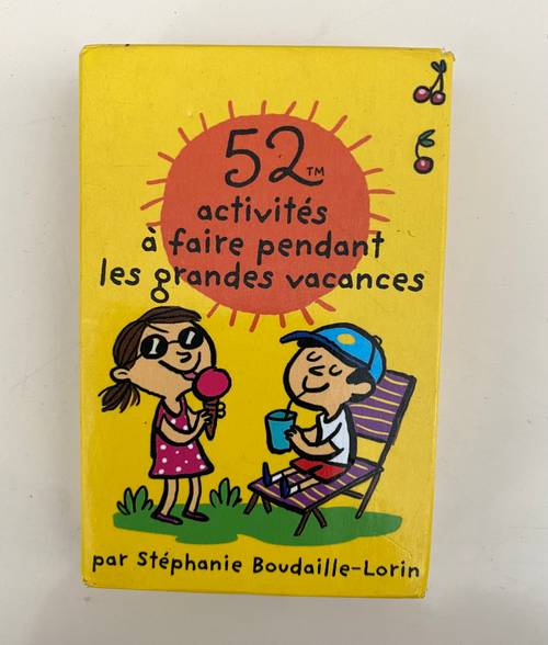 Vends jeu de cartes "52 activités pour les Grandes Vacances"