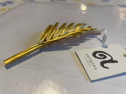 Broche dorée Feuille palmier PM ANTIGONA