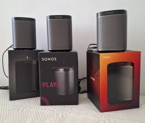 Vends enceintes Sonos Play 1, excellent état, très peu utilisées