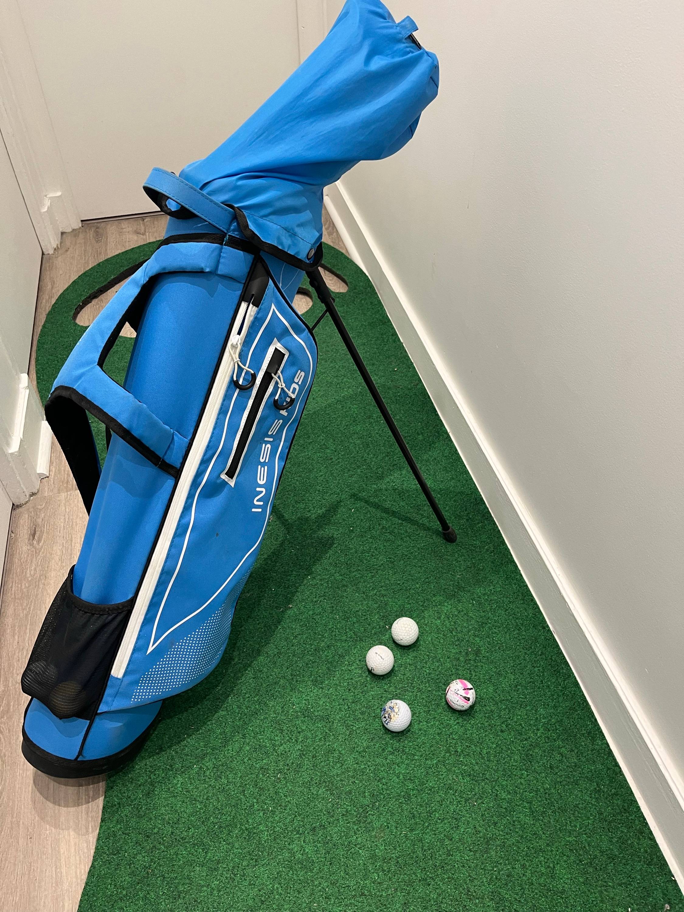 Vends sac de golf enfant gaucher 11 à 13 ans Decathlon