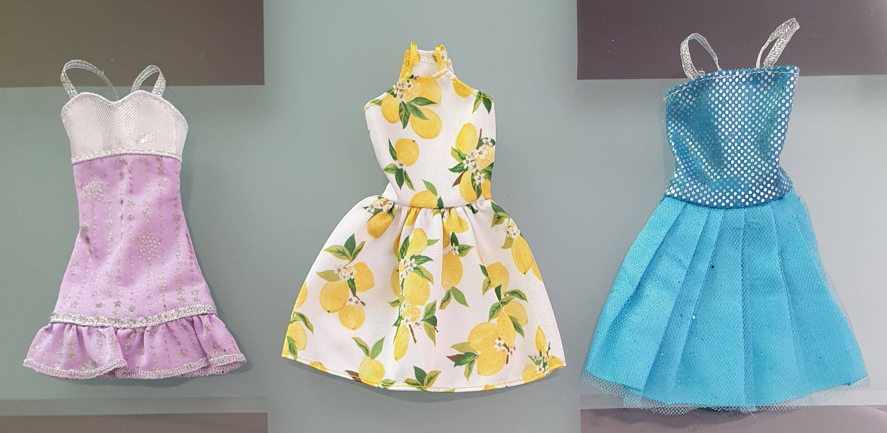 Vends robes de poupée Barbie, 10 à 12 cm, à l’unité au choix