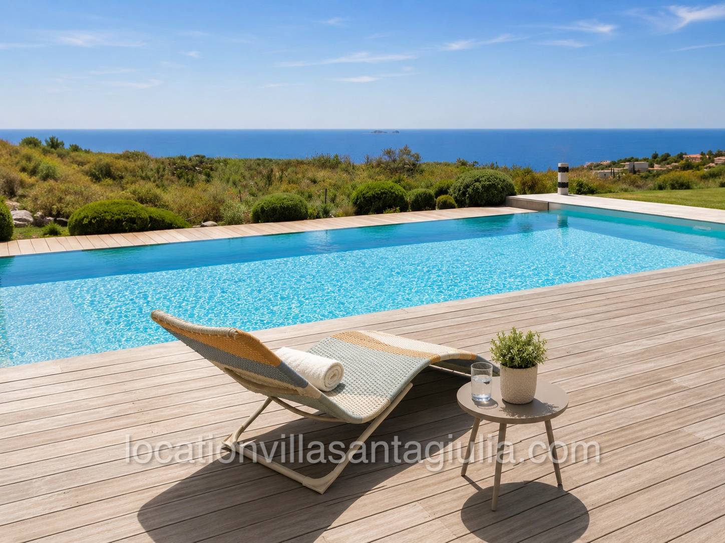 Loue Villa Porto-Vecchio, Corse du sud, plage Santa Giulia avec Piscine 5* standing, 10 couchages