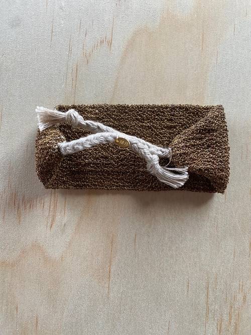 Bracelet-manchette MB, métal tissé main