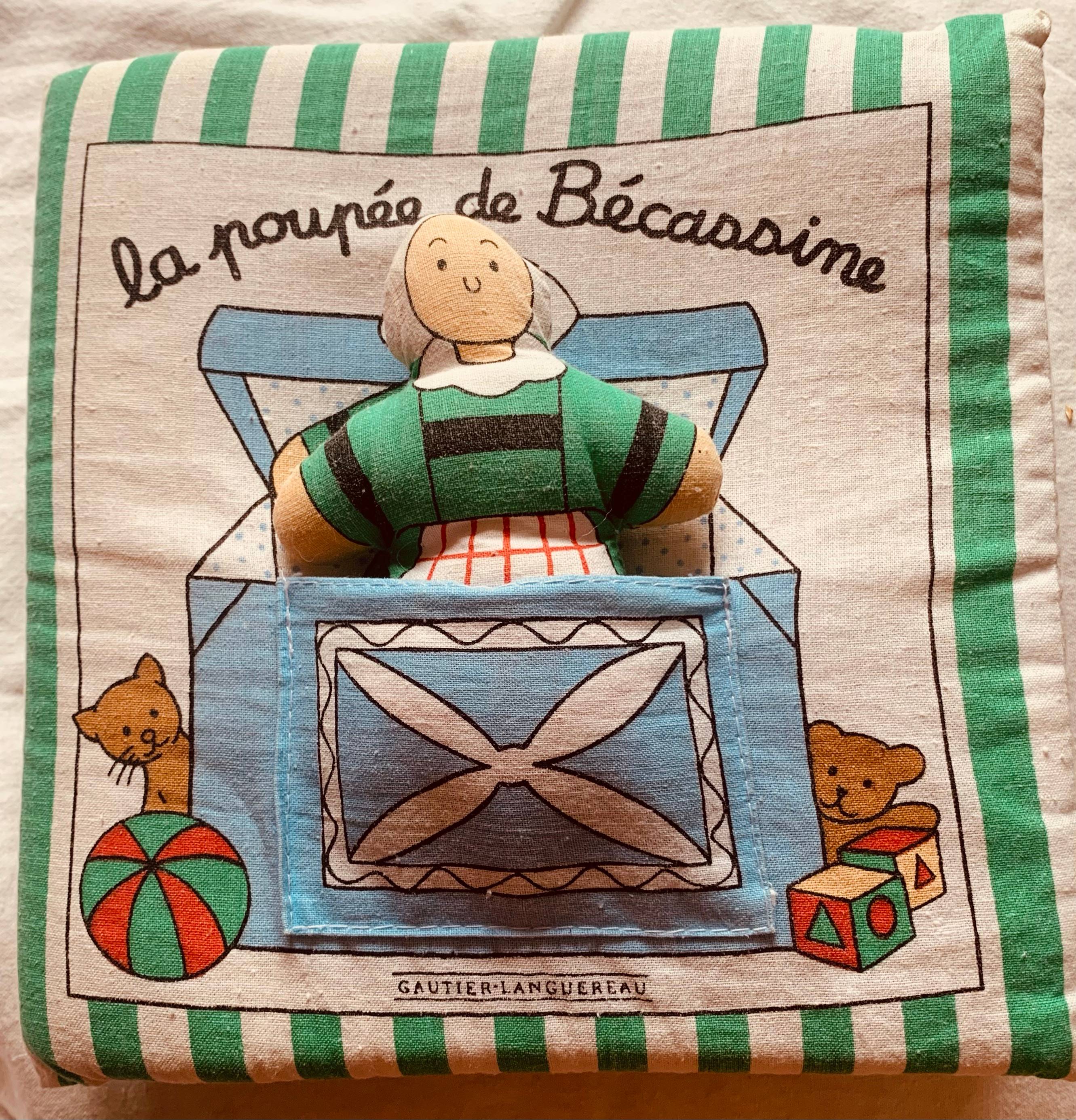 Vends livre tissu Bécassine avec poupée vintage