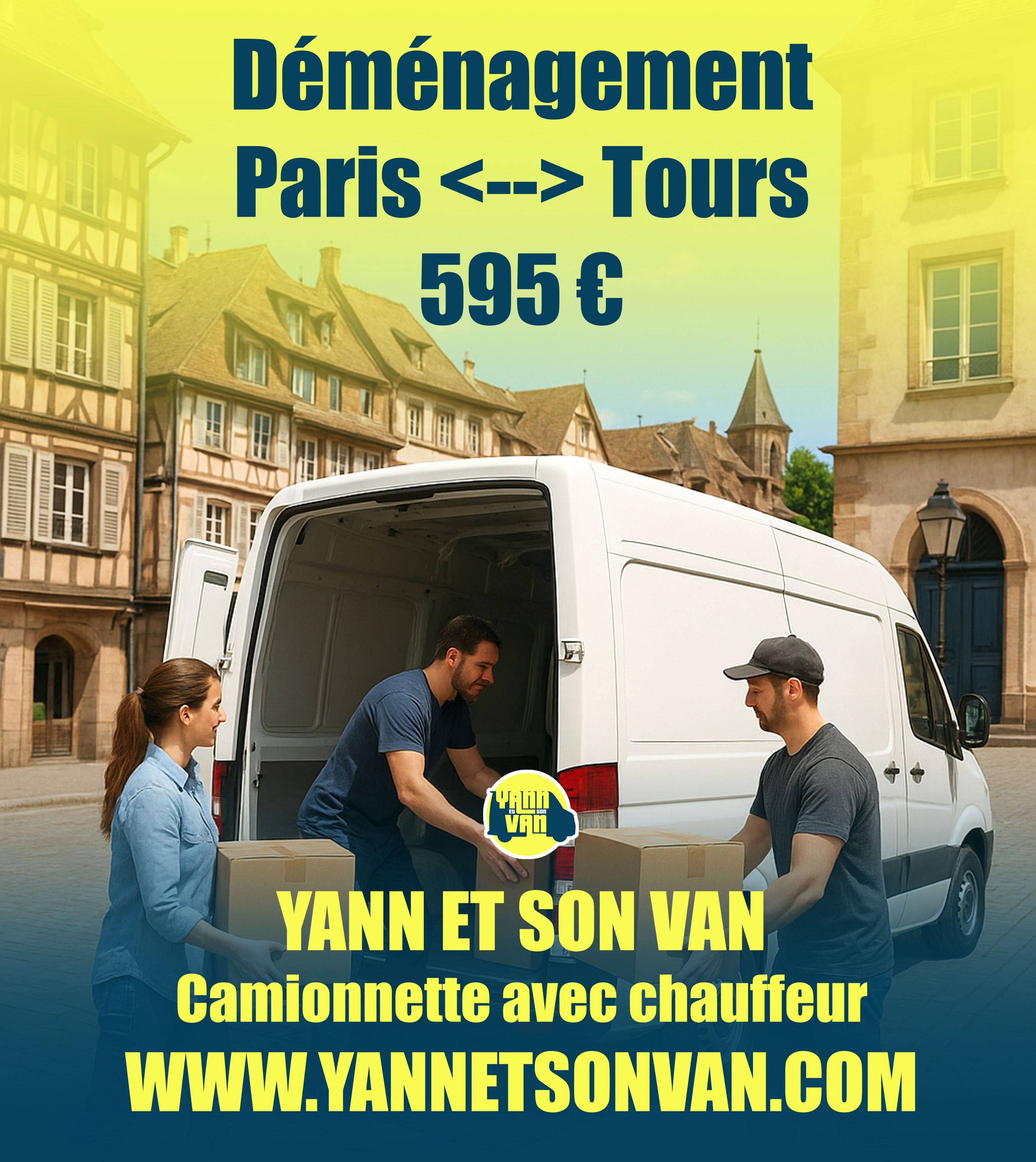 Propose Déménageur pour déménagement Paris - Tours et sens inverse