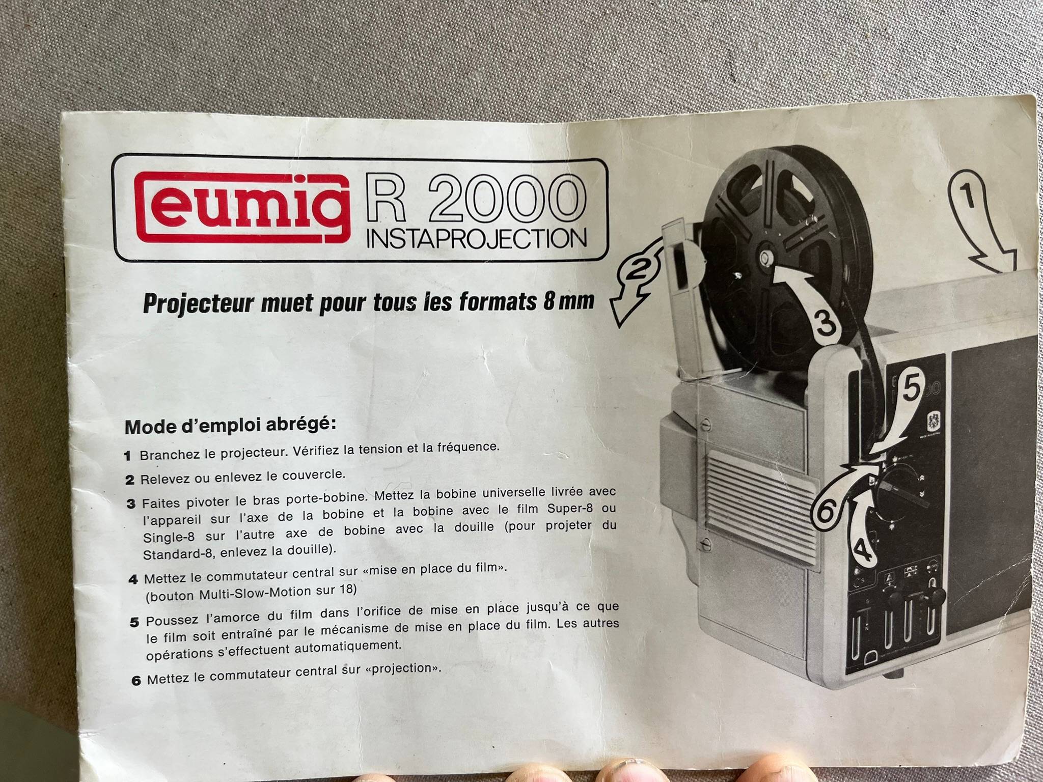 Vends un projecteur de films cinéma Eumig R 2000